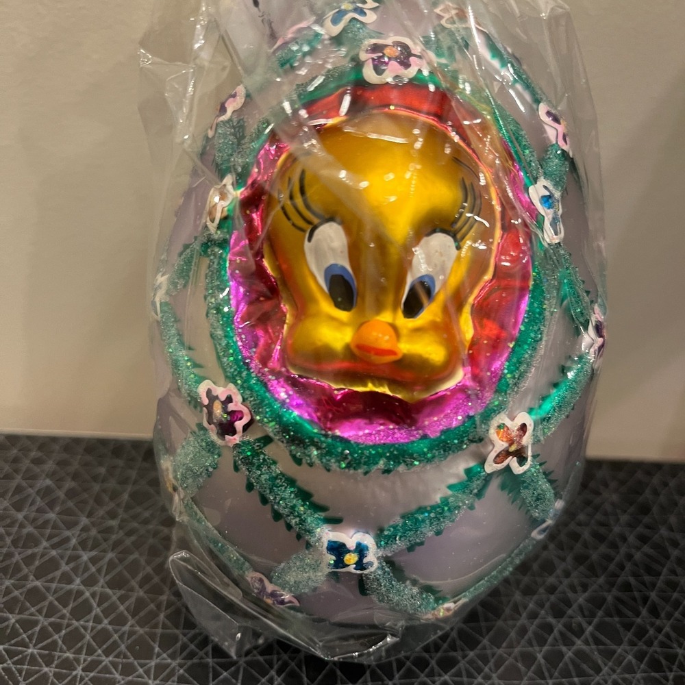 Radko Warner Bros Ornament Faberge Tweety Bird Egg 613 LTD edition, NEW MINT - Picture 3 of 10